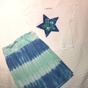 ✨ Flapdoodles sequin/tie dye set, size 4